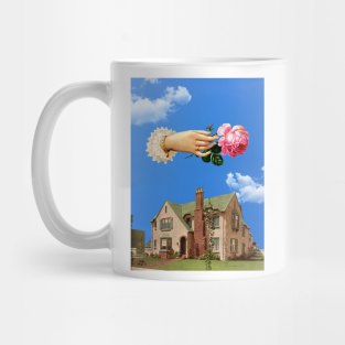 Flowers Everywhere - Surreal/Collage Art Mug